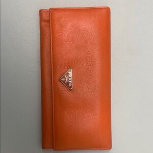 Prada Orange Wallet